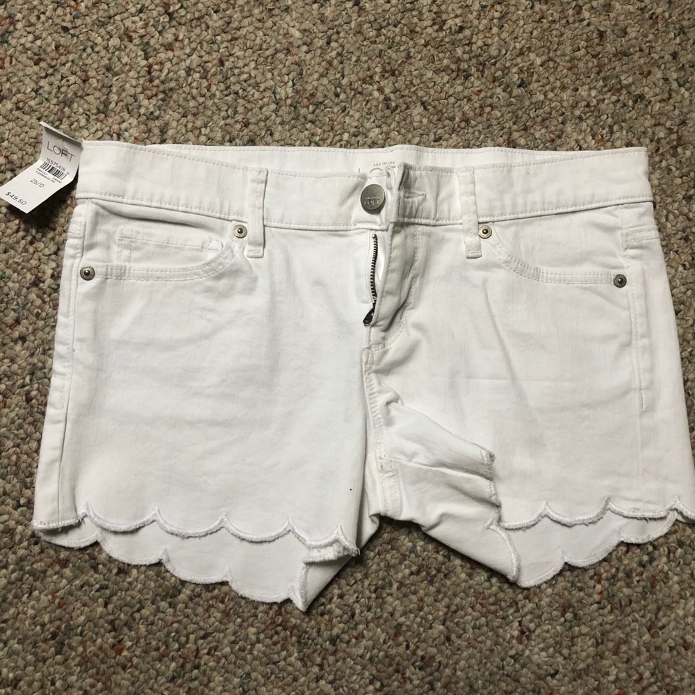 Loft white cotton shorts size 25/0